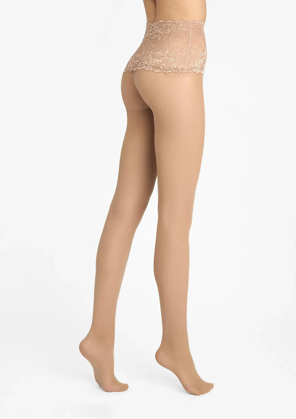 Gładkie rajstopy damskie z wyszczuplającym pasem Lux Line Slim Emotion 30 Marilyn