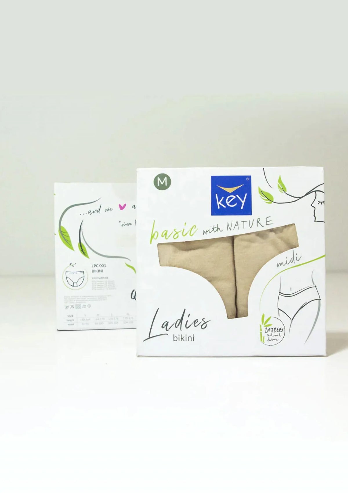 Bambusowe figi damskie (2 pack) z szerszym bokiem LPC 001