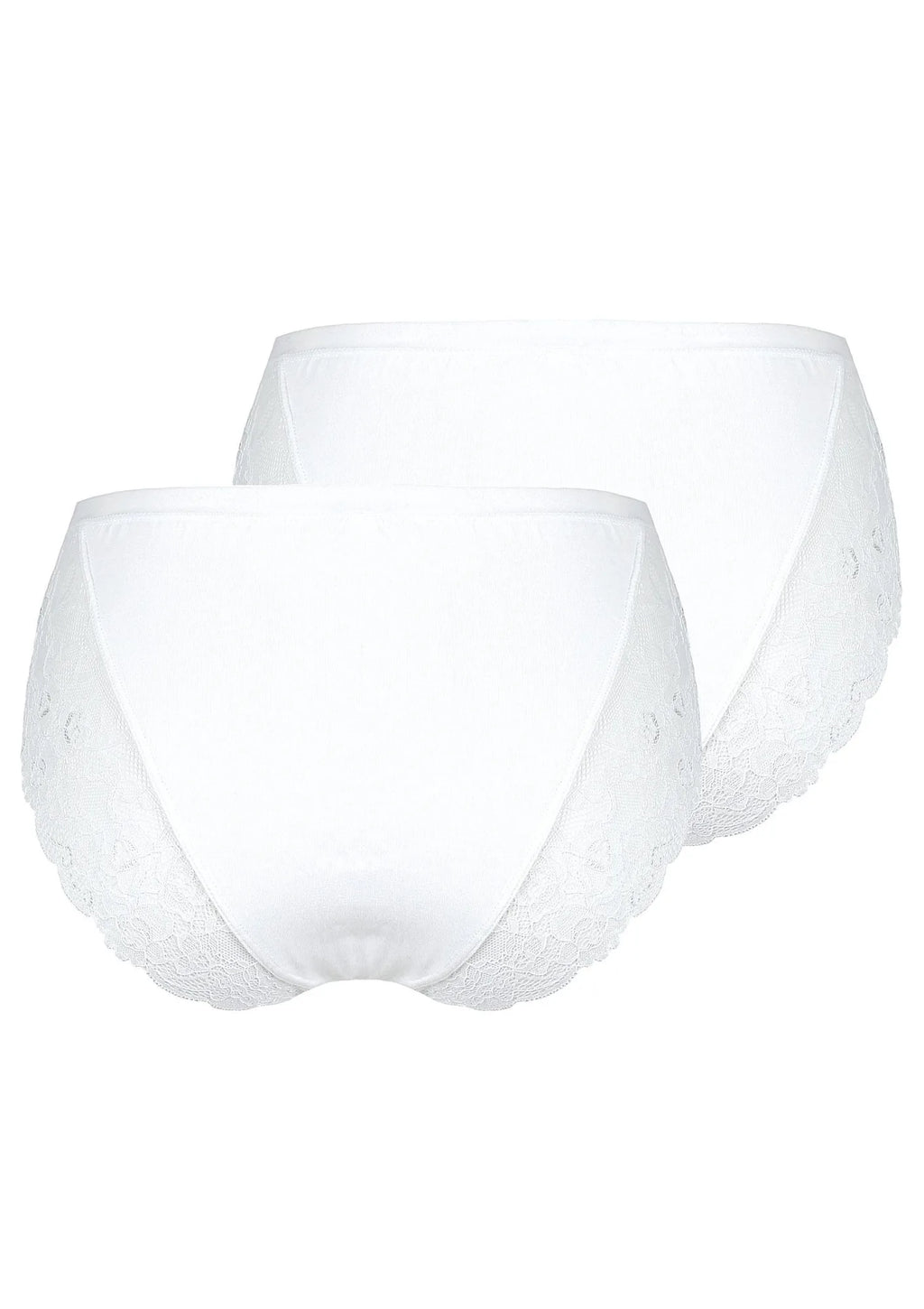 Bawełniane figi damskie (2 pack) z koronką na pośladkach LPC 162