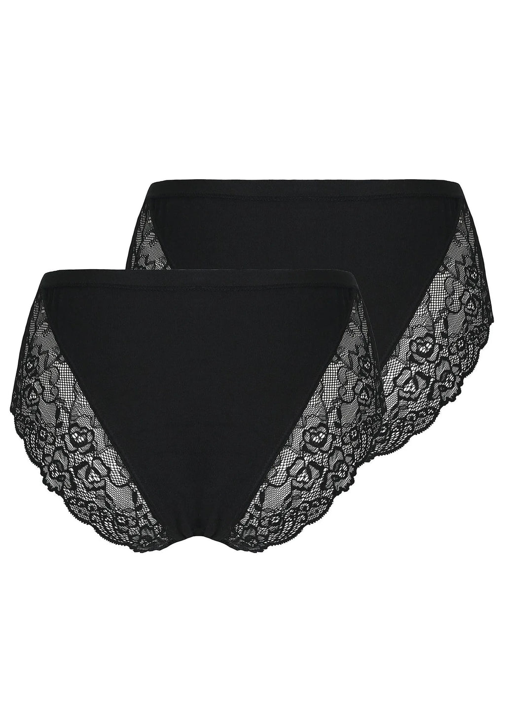 Bawełniane figi damskie (2 pack) z koronką na pośladkach LPC 162