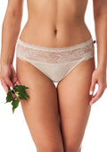 Bawełniane figi damskie (2 pack) z koronkowym pasem LPC 174