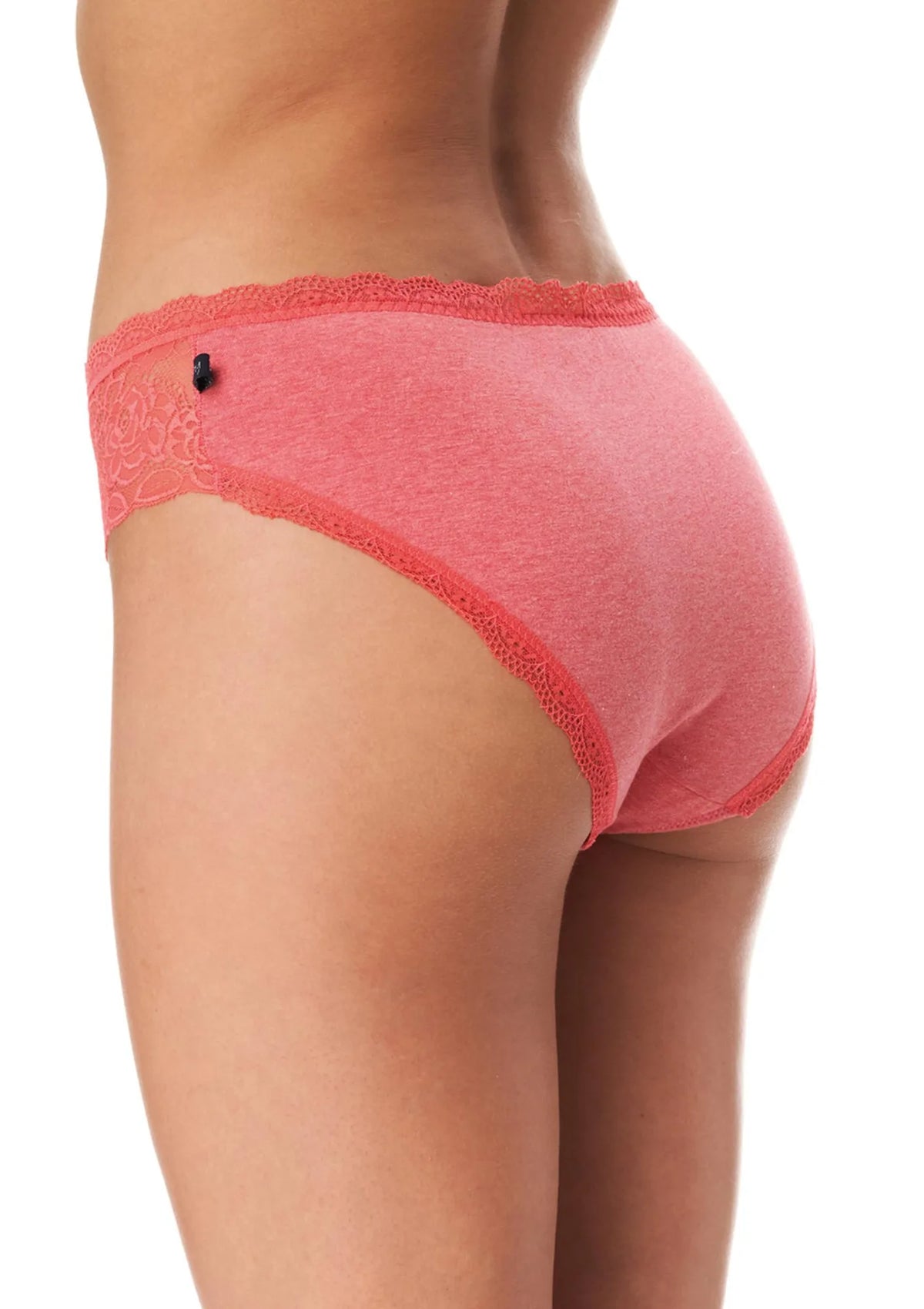 Bawełniane figi damskie (2 pack) z koronkowym pasem LPC 174