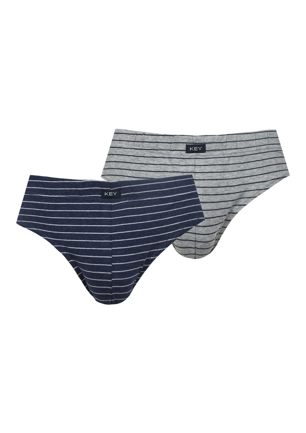 Bawełniane slipy męskie bawełniane (2pack) w cienkie paseczki MPP 378