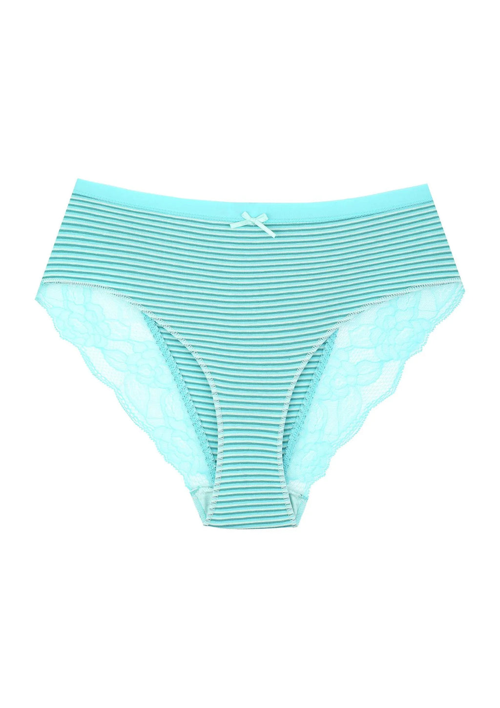 Bawełniane wzorzyste figi damskie (2 pack) z koronką na pośladkach LPC 608
