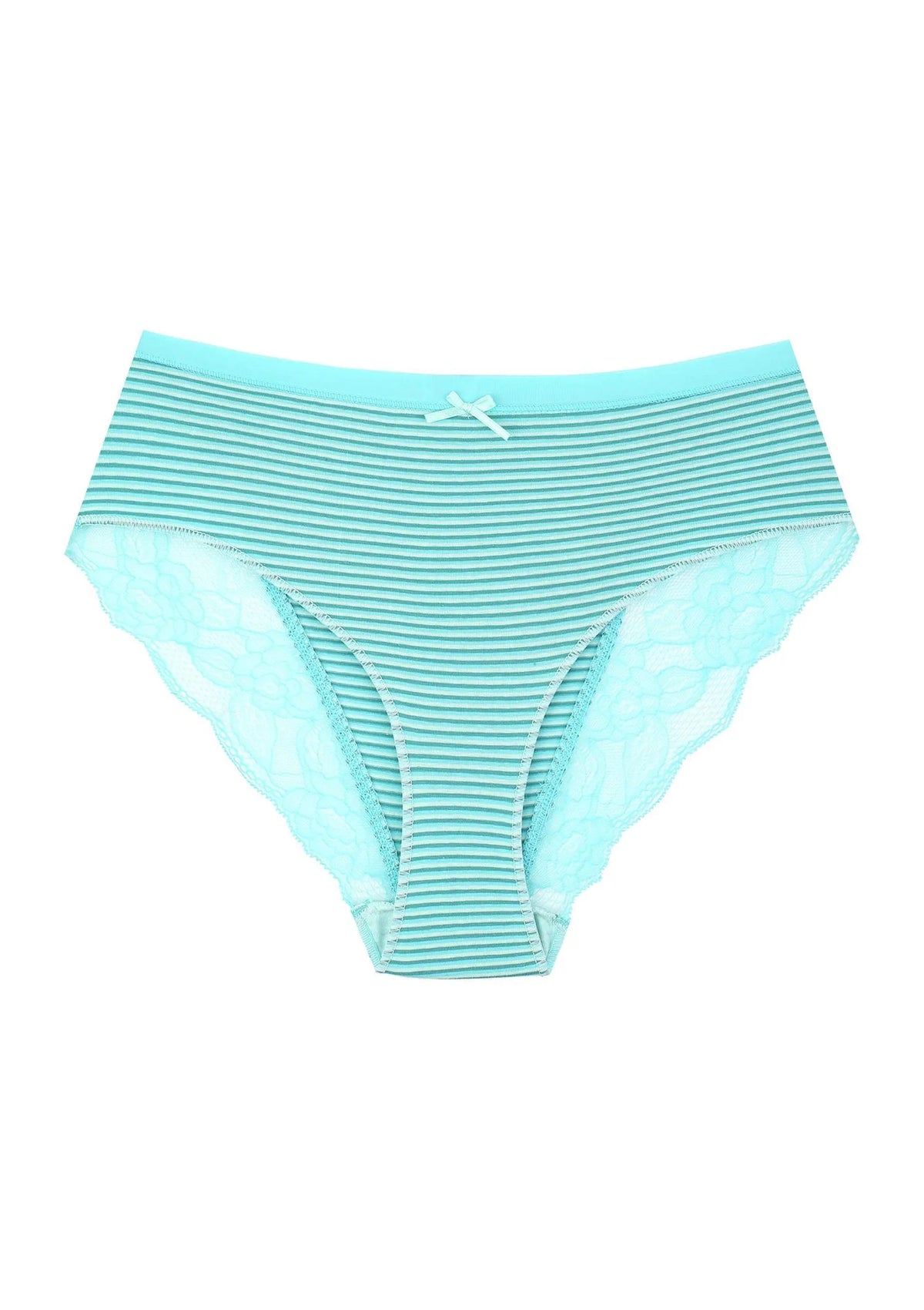 Bawełniane wzorzyste figi damskie (2 pack) z koronką na pośladkach LPC 608