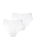 Bawełniano-koronkowe gładkie figi damskie (2 pack) LPC 142