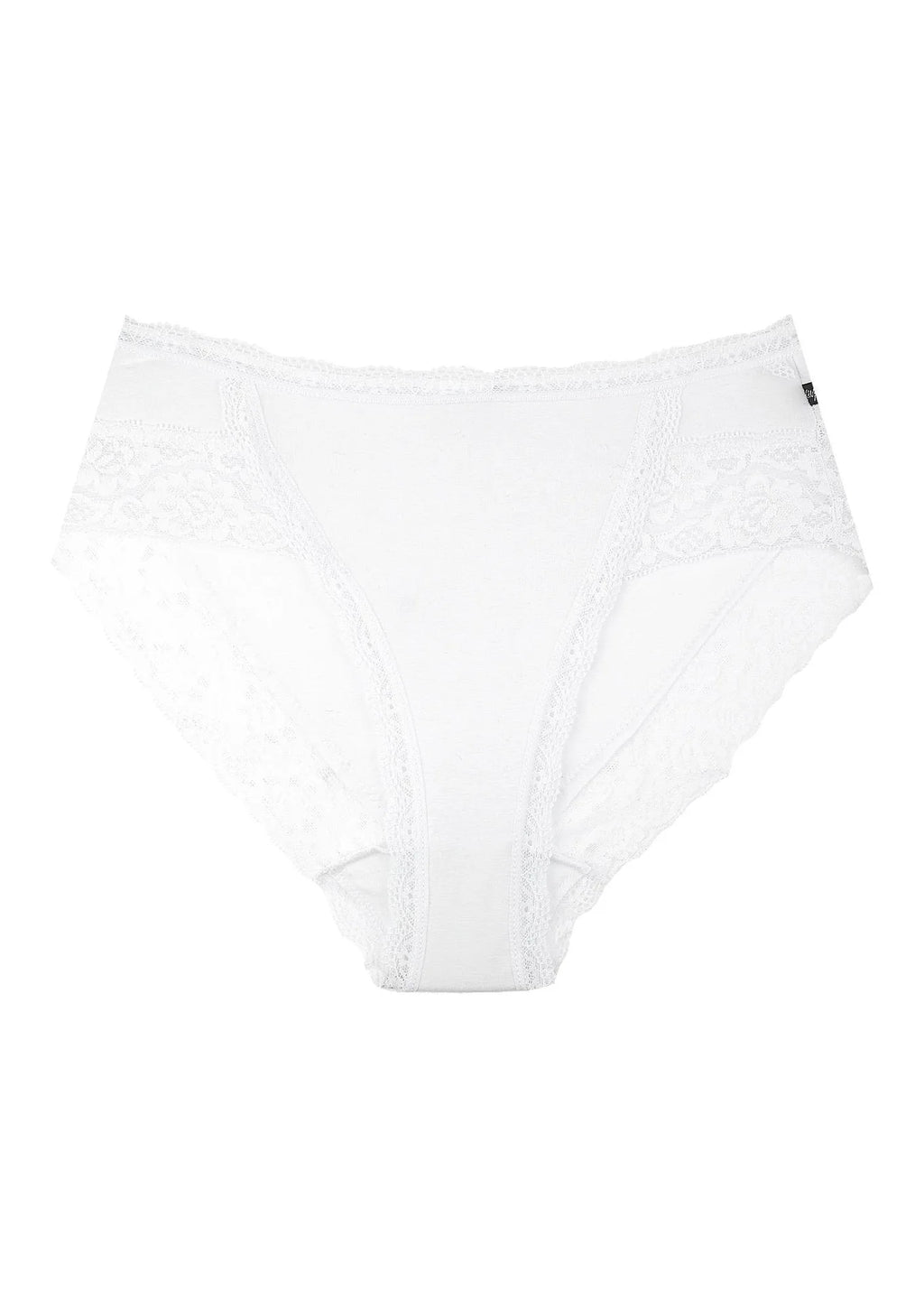 Bawełniano-koronkowe gładkie figi damskie (2 pack) LPC 142