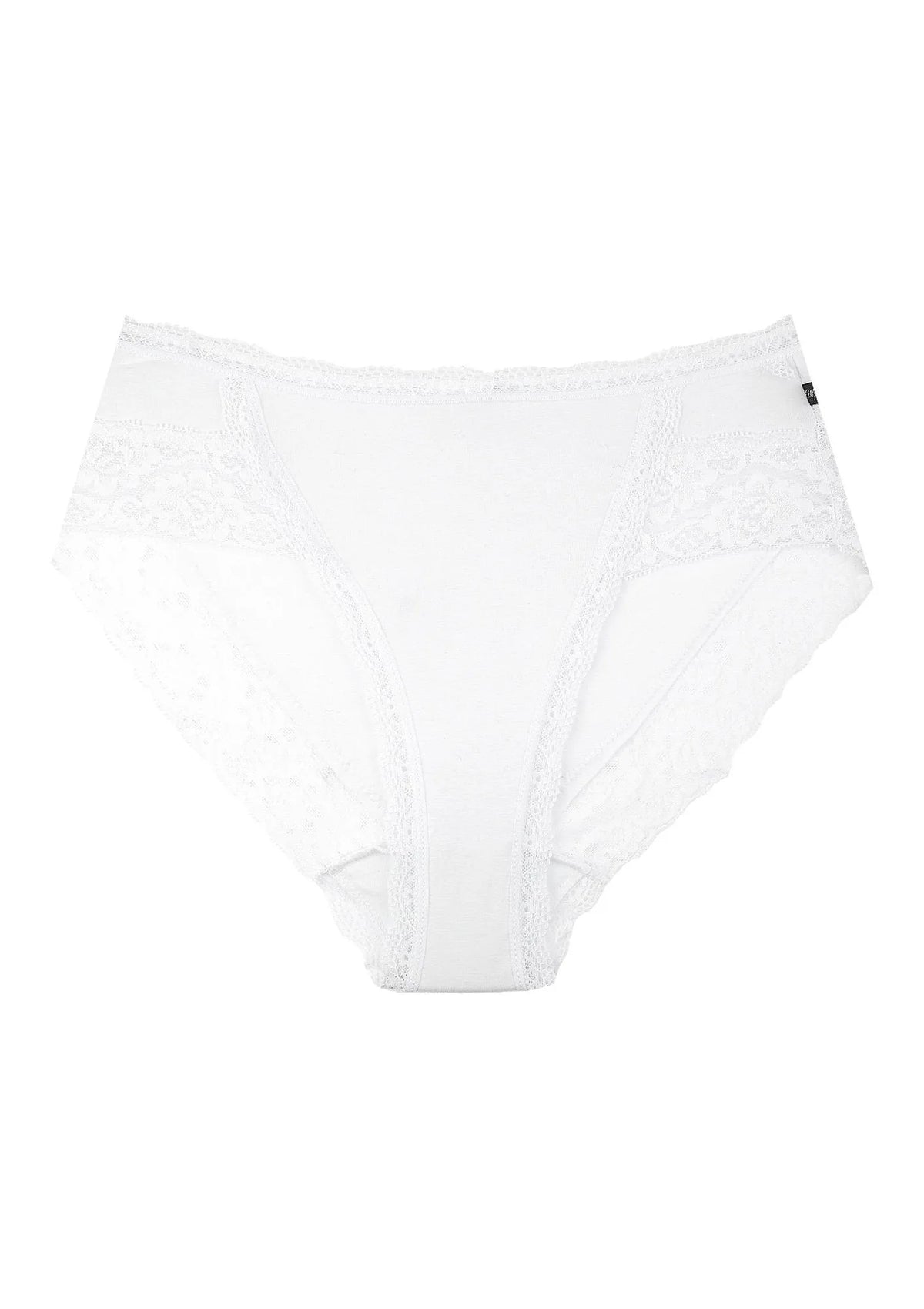 Bawełniano-koronkowe gładkie figi damskie (2 pack) LPC 142