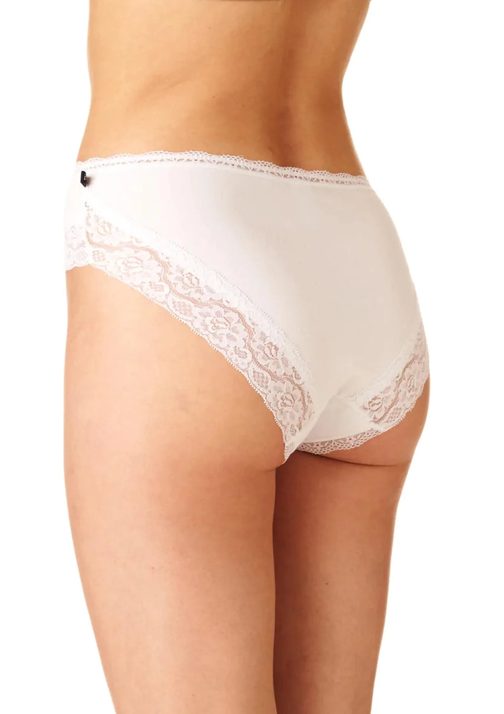 Bawełniano-koronkowe gładkie figi damskie (2 pack) LPC 142