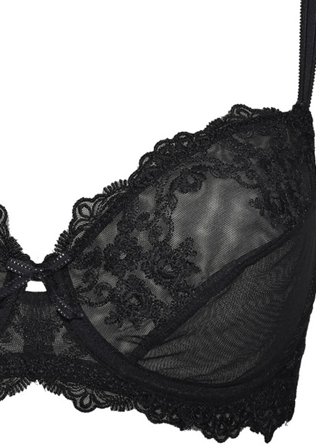 Biustonosz miękki z eleganckiej czarnej koronki Glam 1940 Sielei