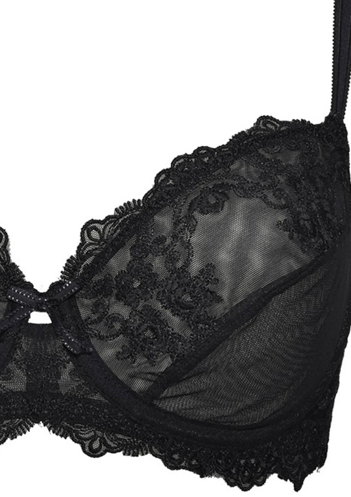 Biustonosz miękki z eleganckiej czarnej koronki Glam 1940 Sielei