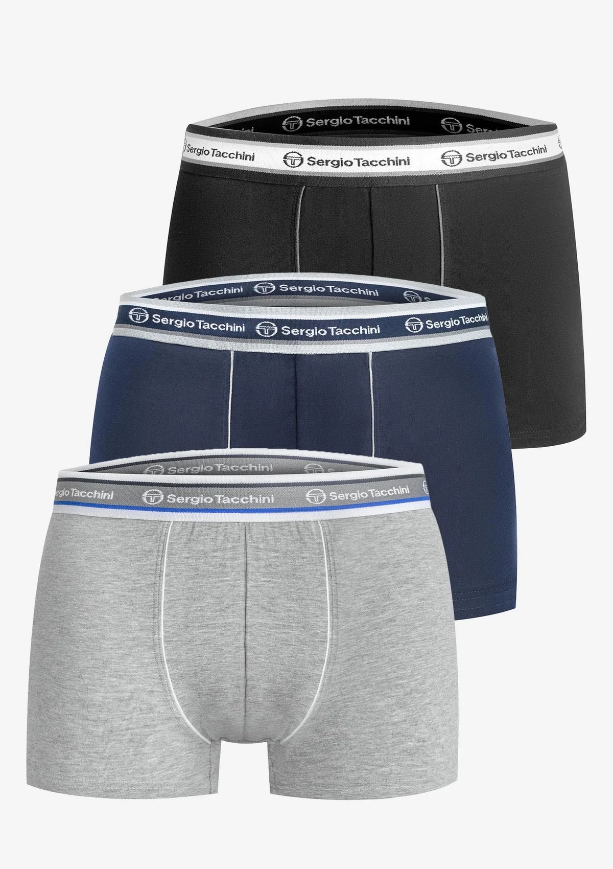 Bokserki męskie (3pak) bawełniane z zewnętrzną gumą 9000 Sergio Tacchini