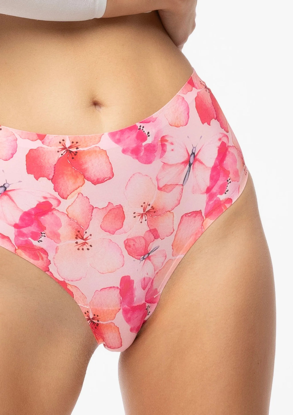 Brazyliany bezszwowe wzorzyste z wysokim stanem Mallow Julimex