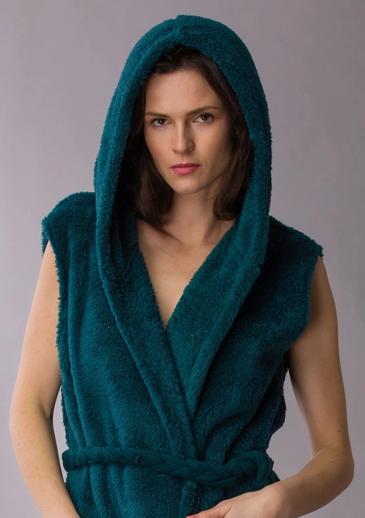 Długa puszysta kamizelka damska Homewear LHW 570