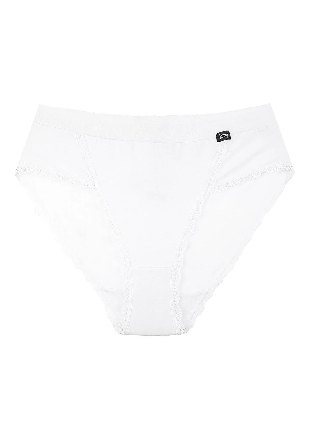 Figi damskie (2 pack) jednokolorowe z koronkowym obszyciem LPC 140