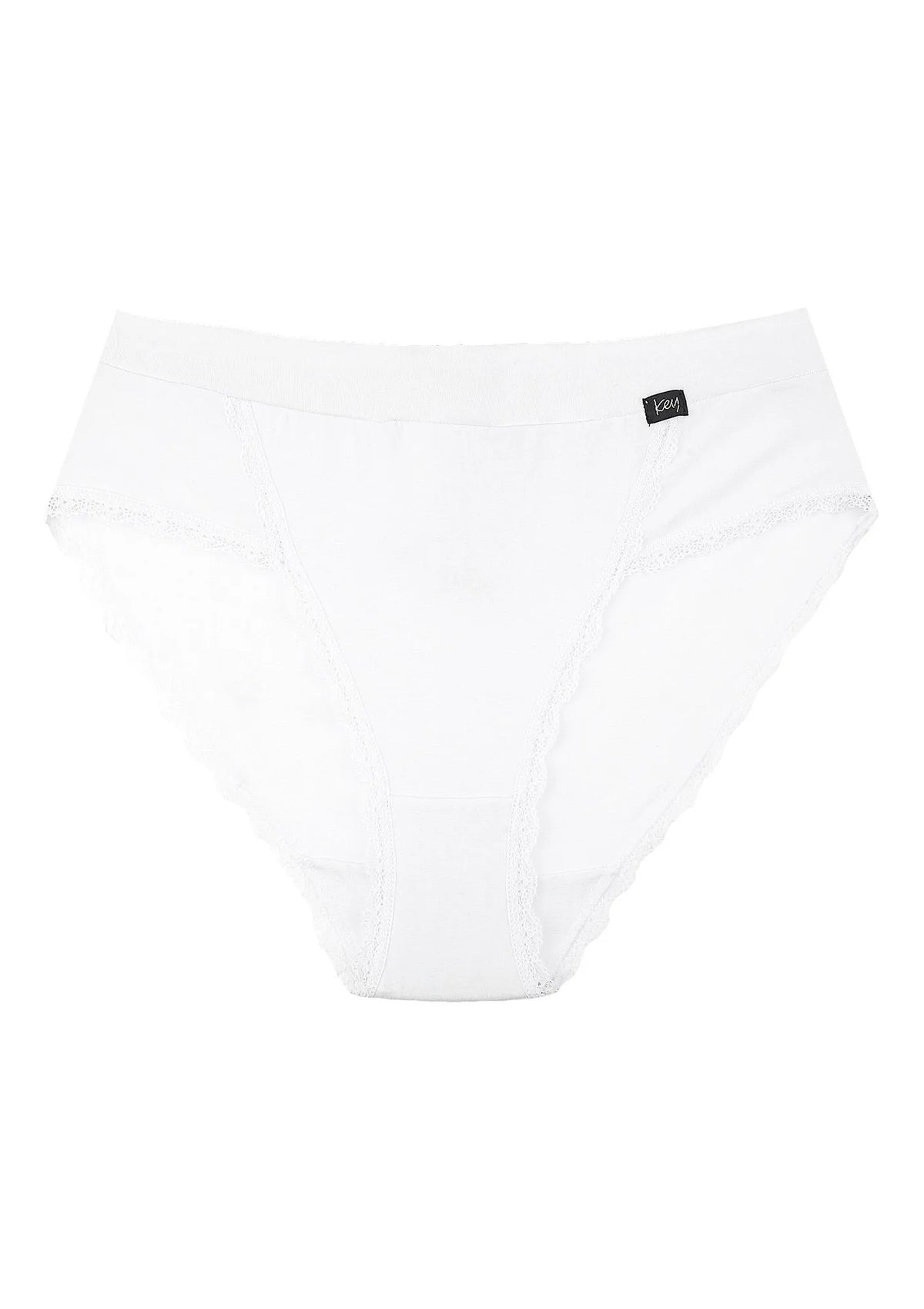 Figi damskie (2 pack) jednokolorowe z koronkowym obszyciem LPC 140