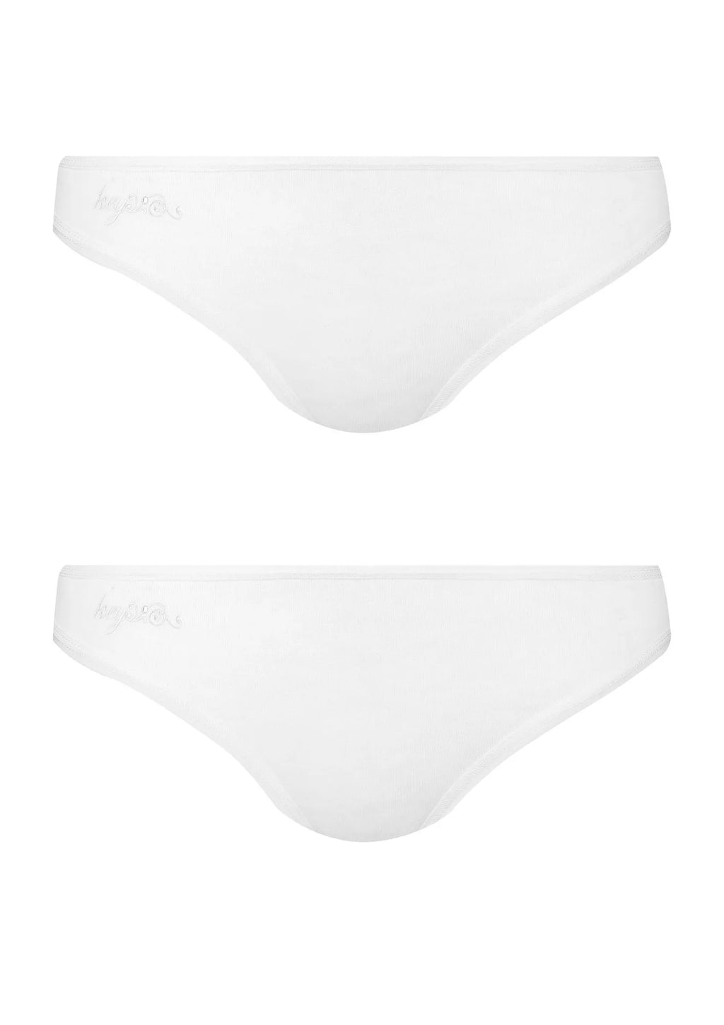 Figi damskie (2 pack) niskie białe LPR 010