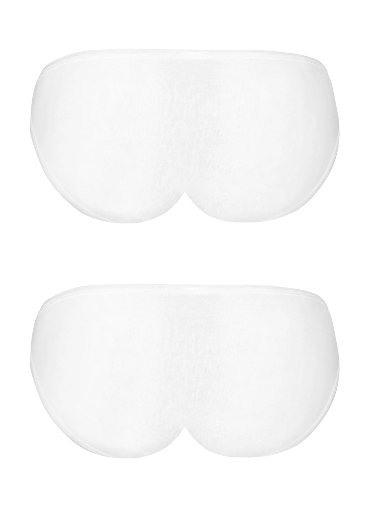 Figi damskie (2 pack) niskie białe LPR 010
