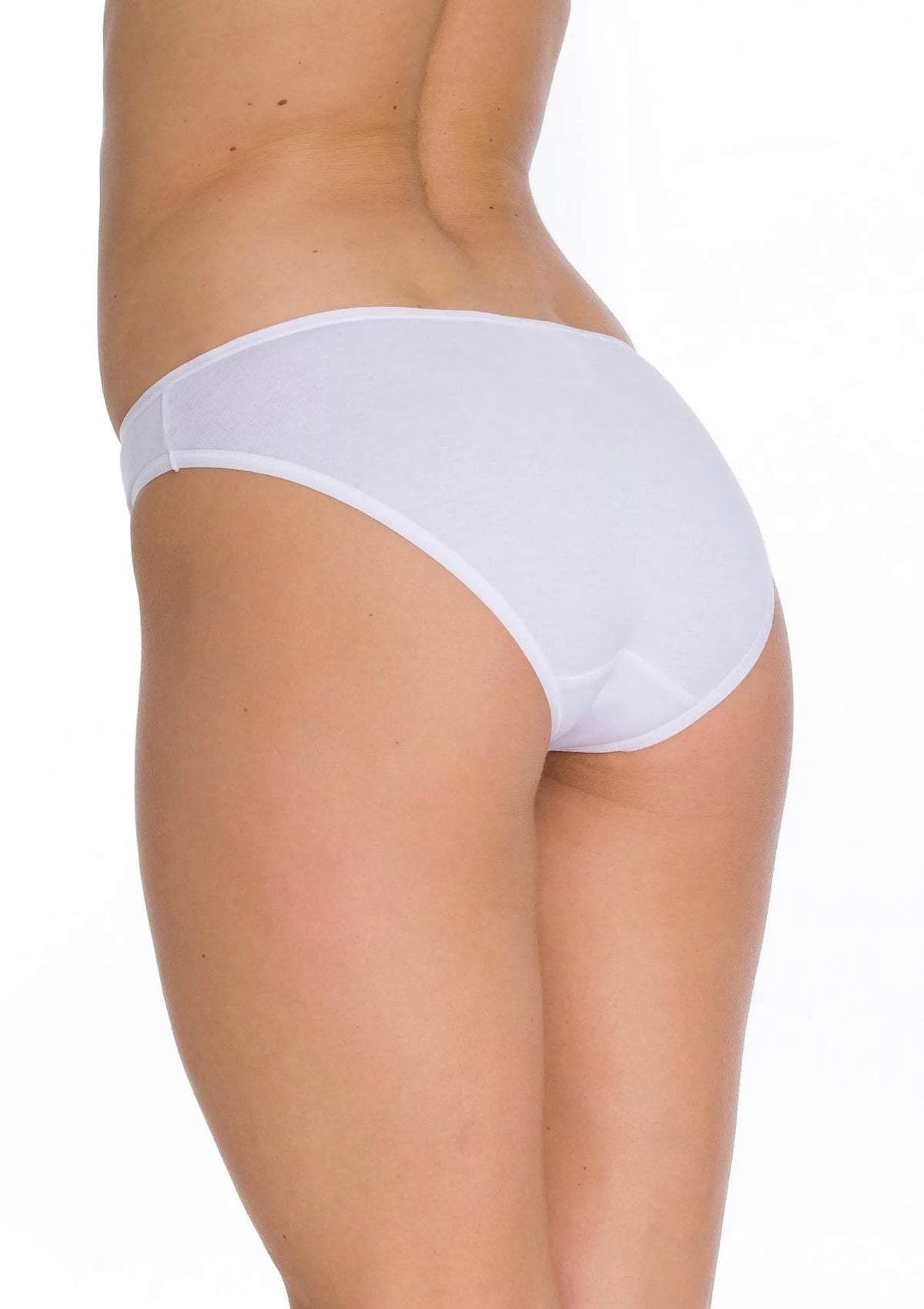 Figi damskie (2 pack) niskie białe LPR 010