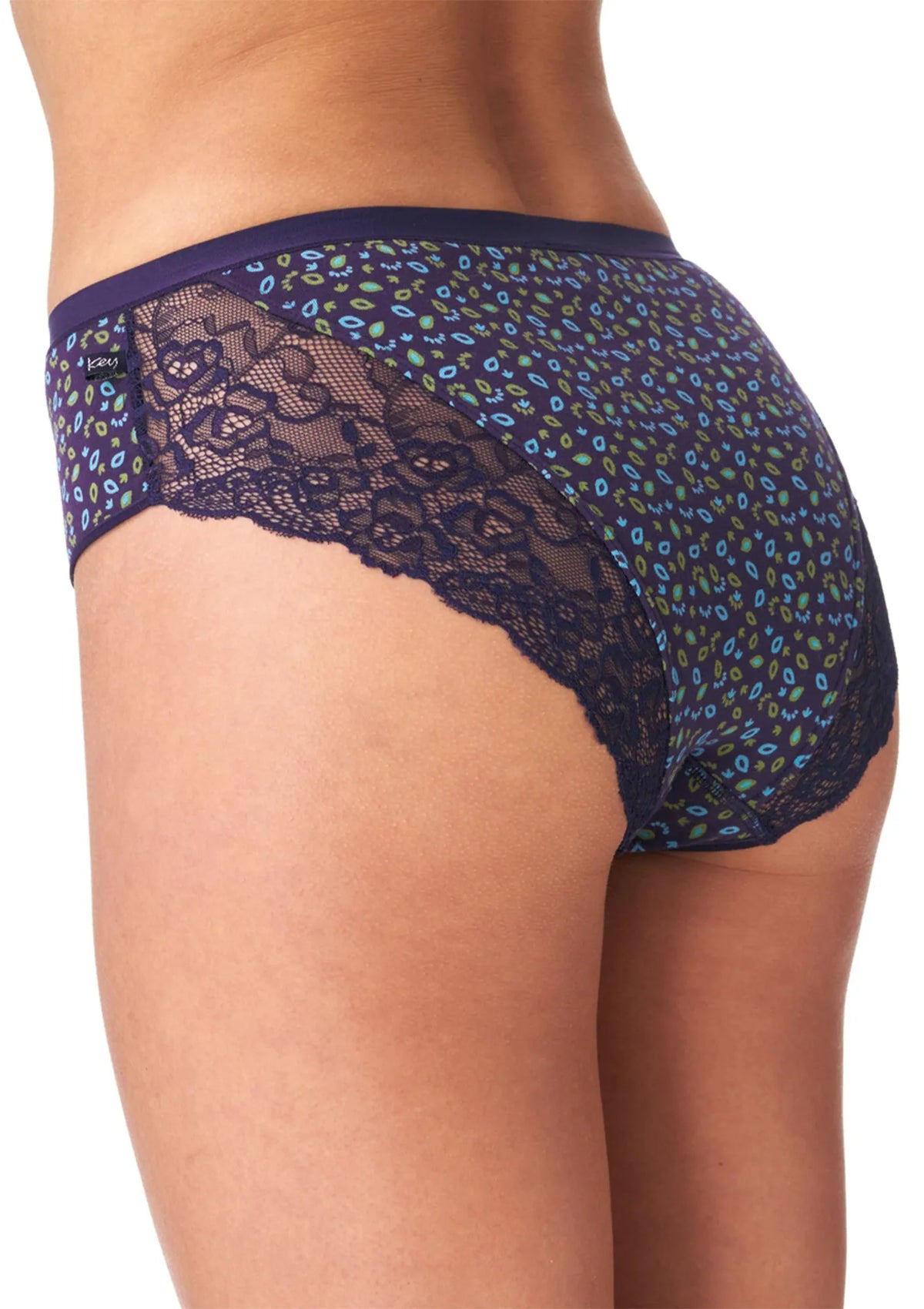 Figi damskie (2 pack) w orientalny wzór i koronką na pośladkach LPC 726
