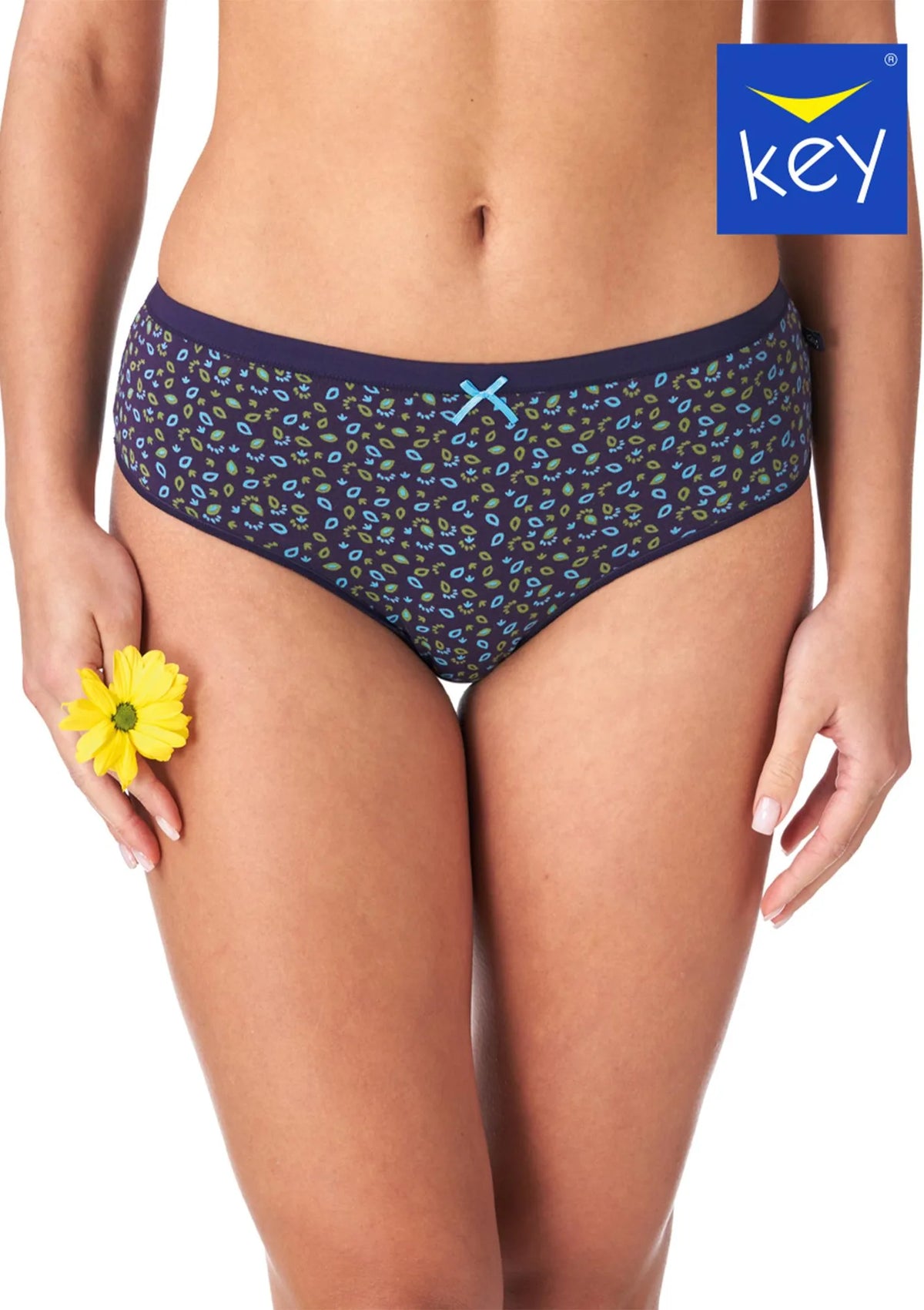 Figi damskie (2 pack) w orientalny wzór i koronką na pośladkach LPC 726