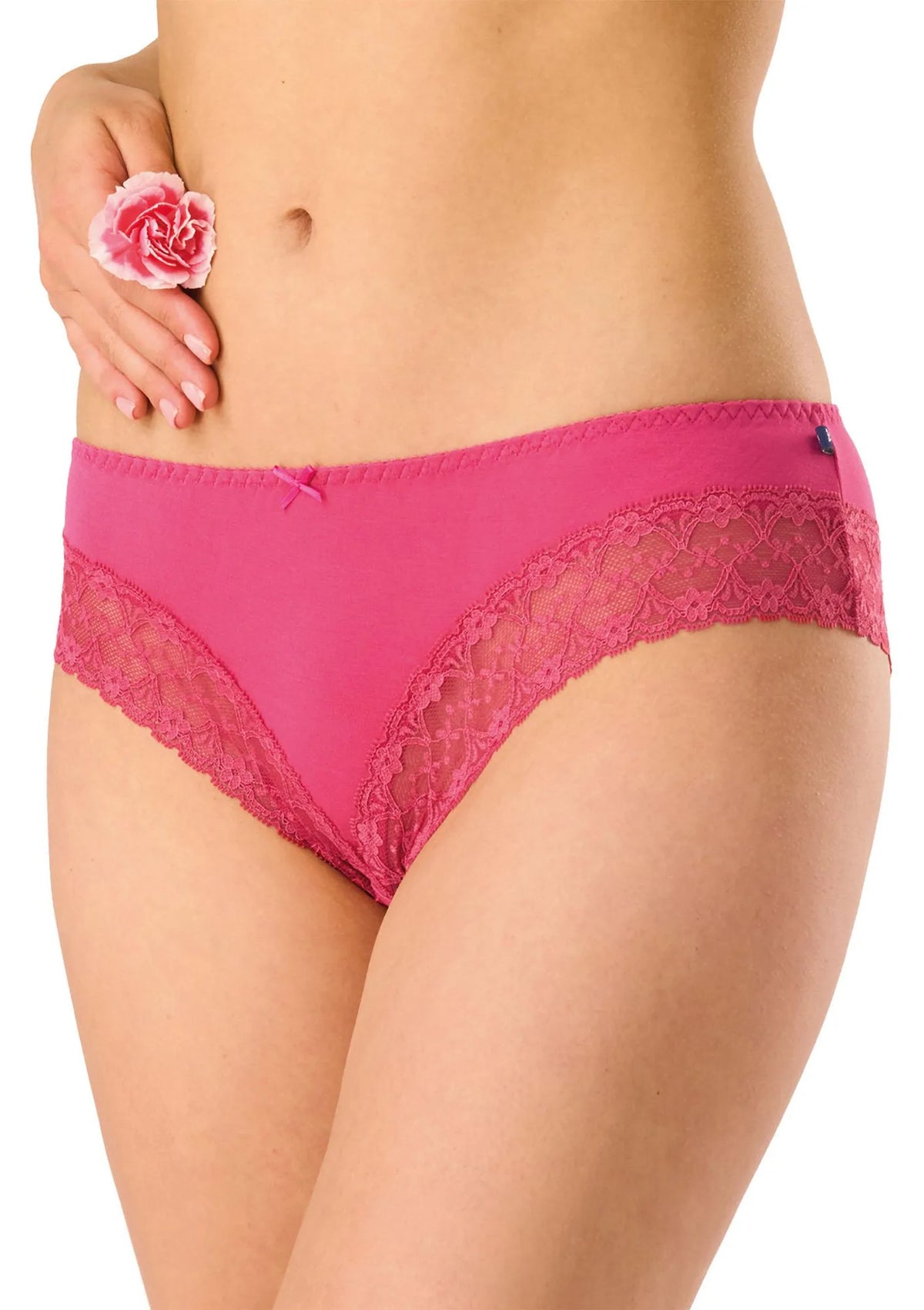 Figi damskie bambusowe (2pack) gładkie i kolorowe LPB 516 Key