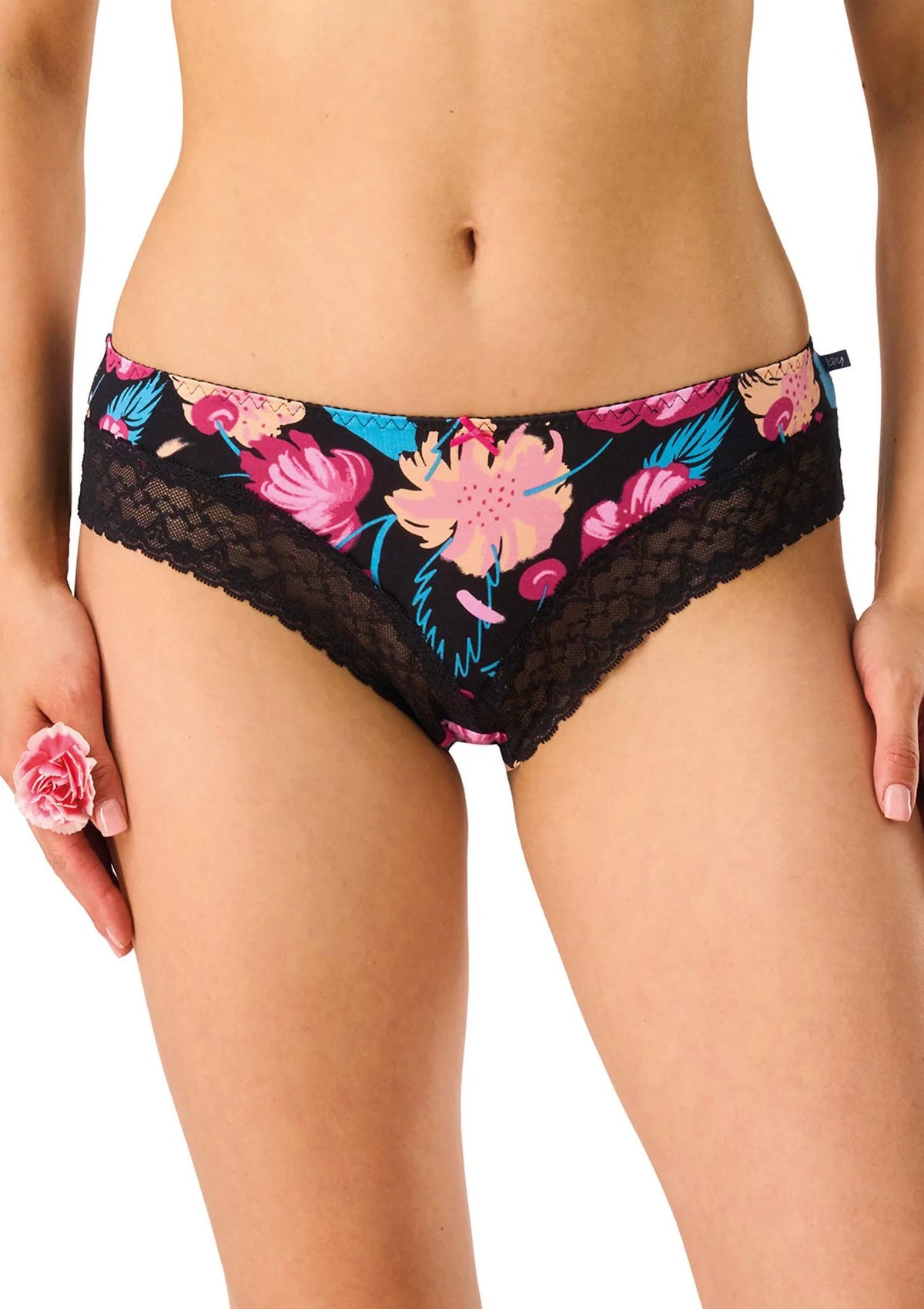 Figi damskie bambusowe (2pack) gładkie i kolorowe LPB 516 Key