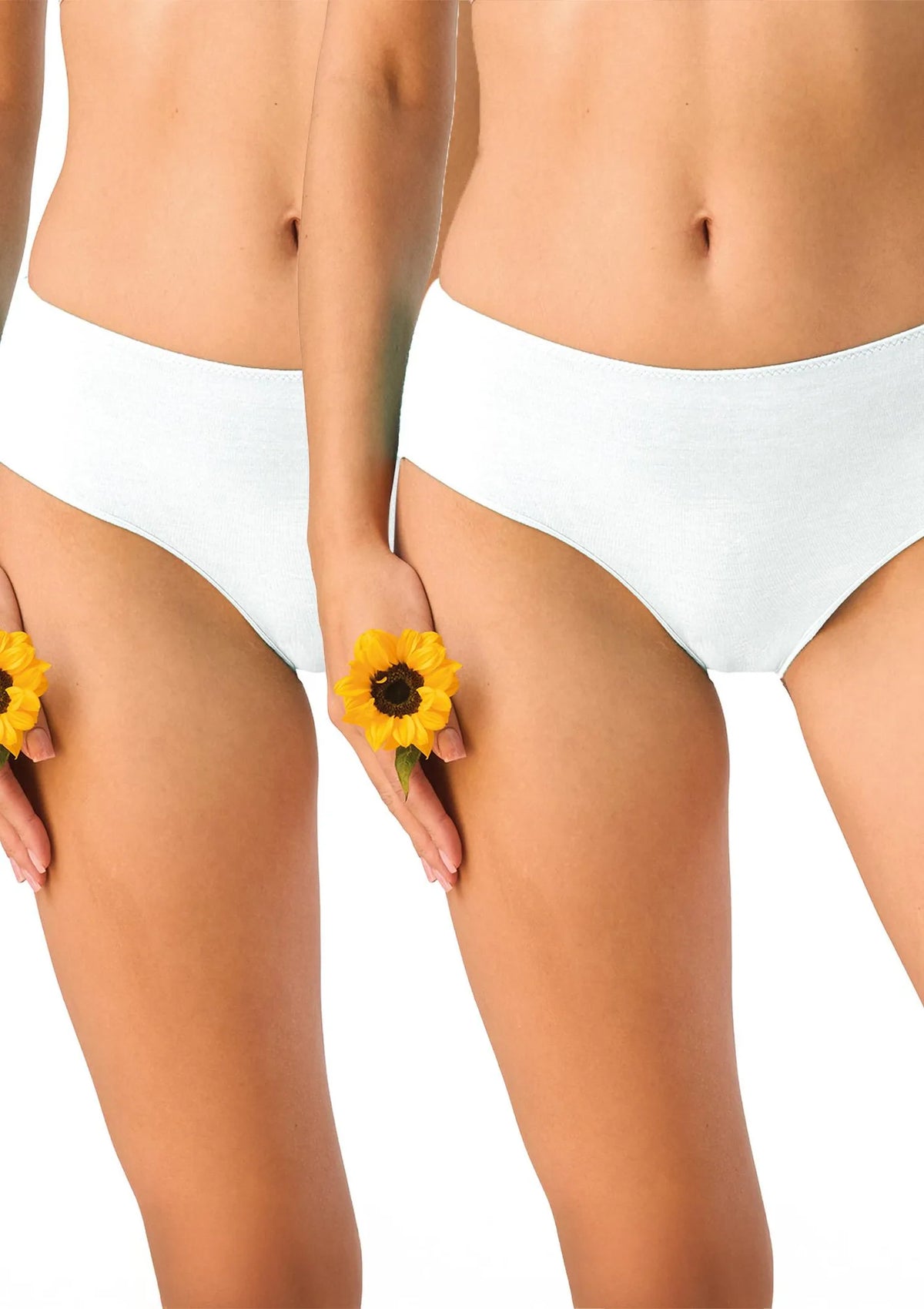 Figi damskie bambusowe (2pack) pełne o wyższym kroju LPC 001