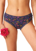 Figi damskie bawełniane (2 pack) midi bikini gładkie i wzorzyste LPC 519 Key