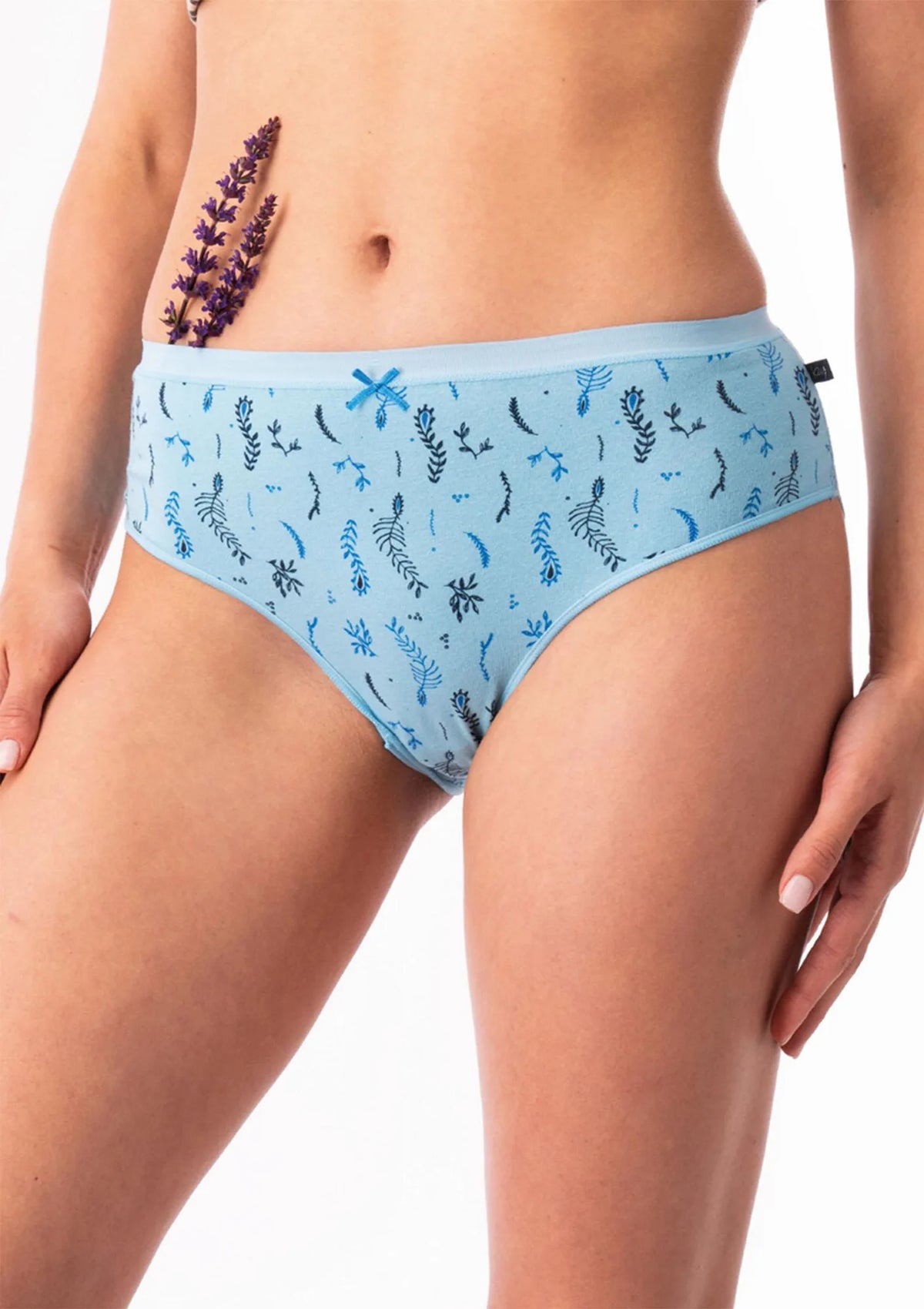 Figi damskie bawełniane (2 pack) o klasycznym kroju w jasnej i ciemnej kolorystyce LPC 535 Key