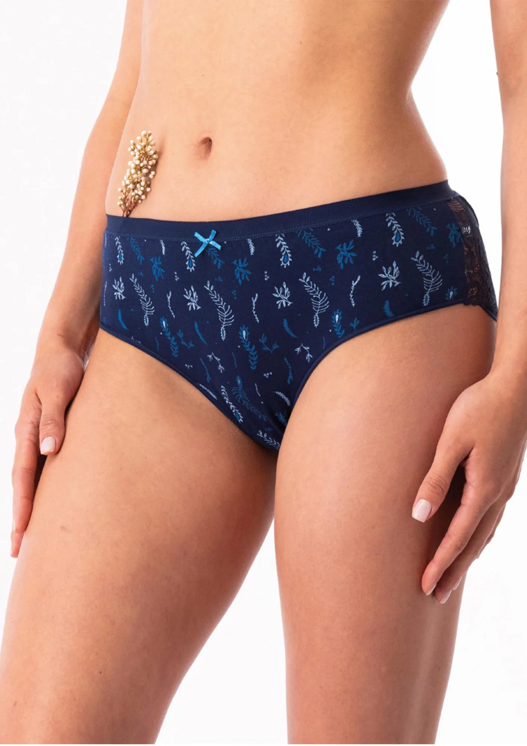 Figi damskie bawełniane (2 pack) o klasycznym kroju w jasnej i ciemnej kolorystyce LPC 535 Key