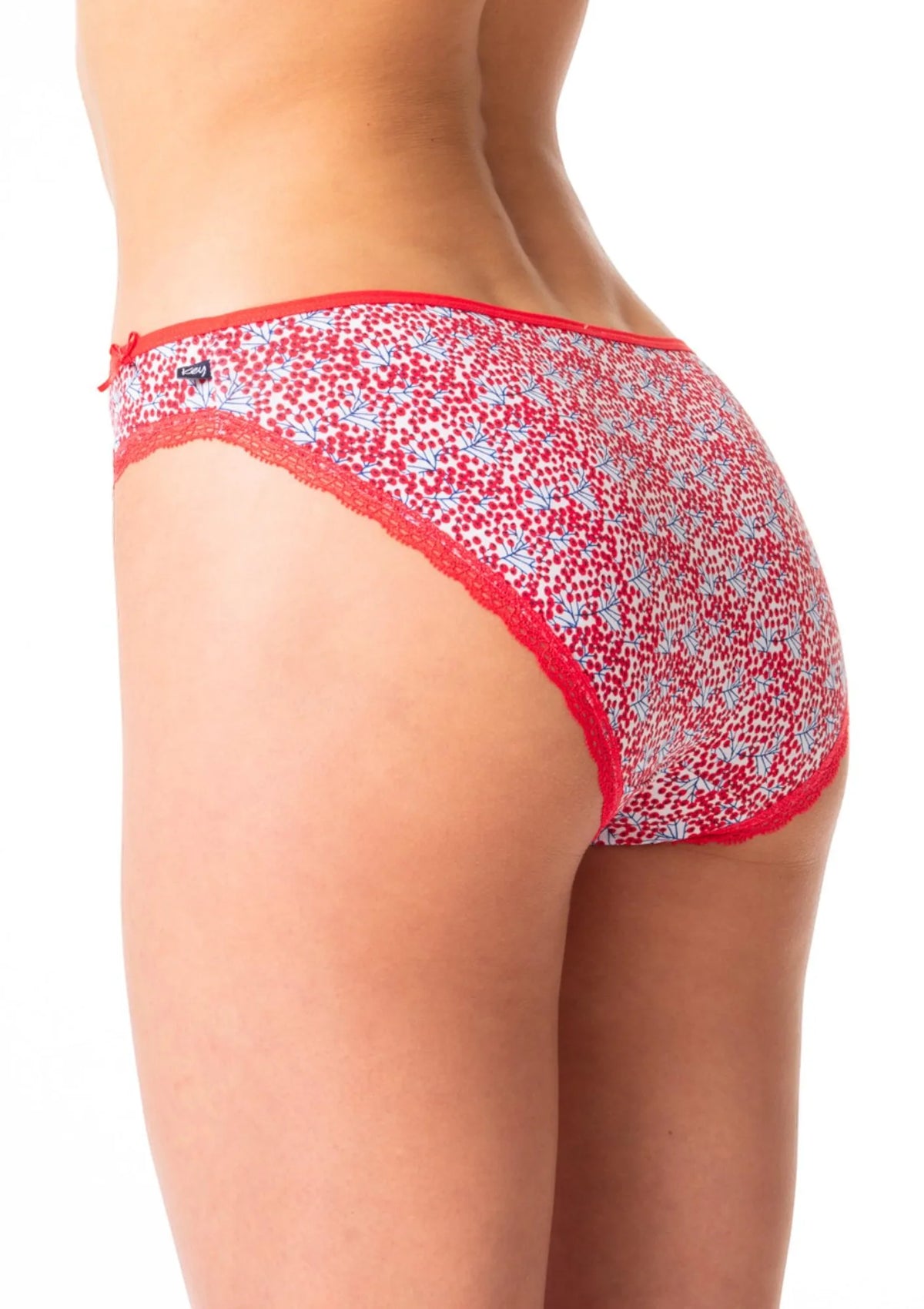 Figi damskie bawełniane (2 pack) o kroju mini bikini w roślinne wzory LPR 548 Key