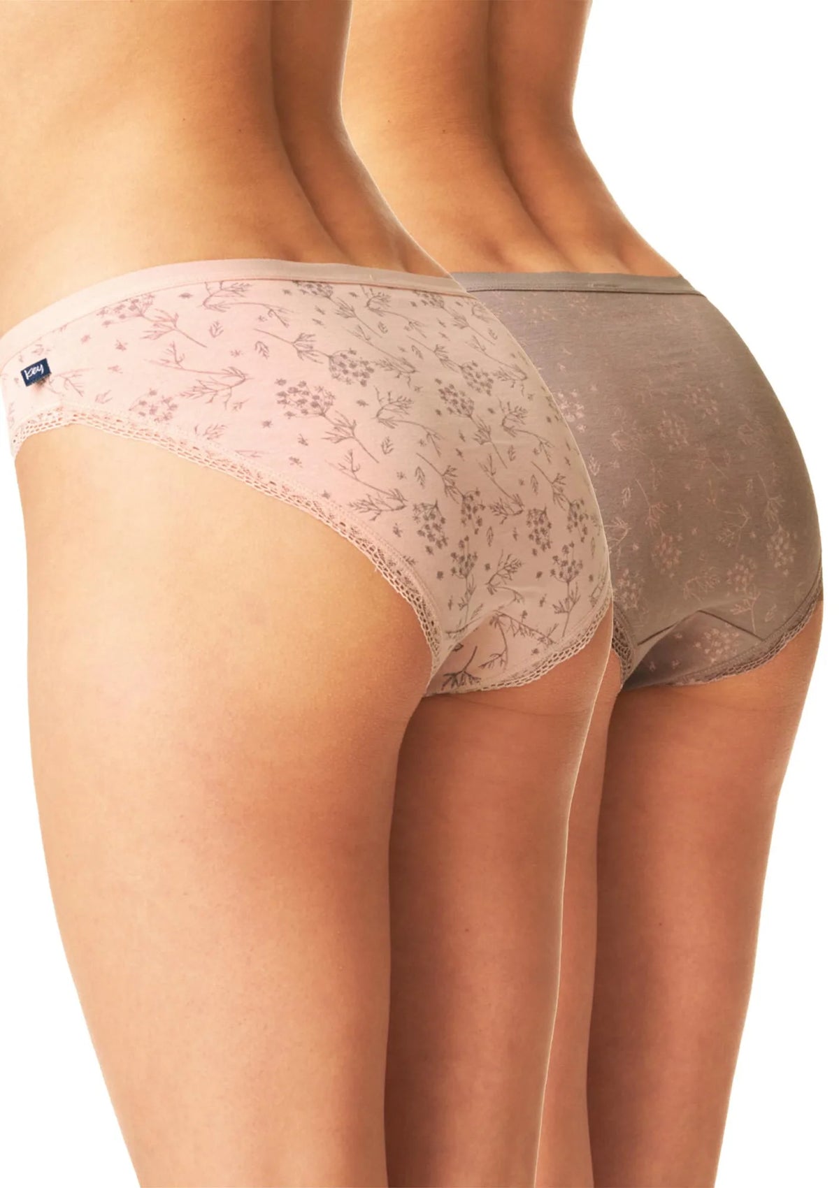 Figi damskie bawełniane (2 pack) o kroju mini bikini w subtelnych odcieniach LPR 909 Key