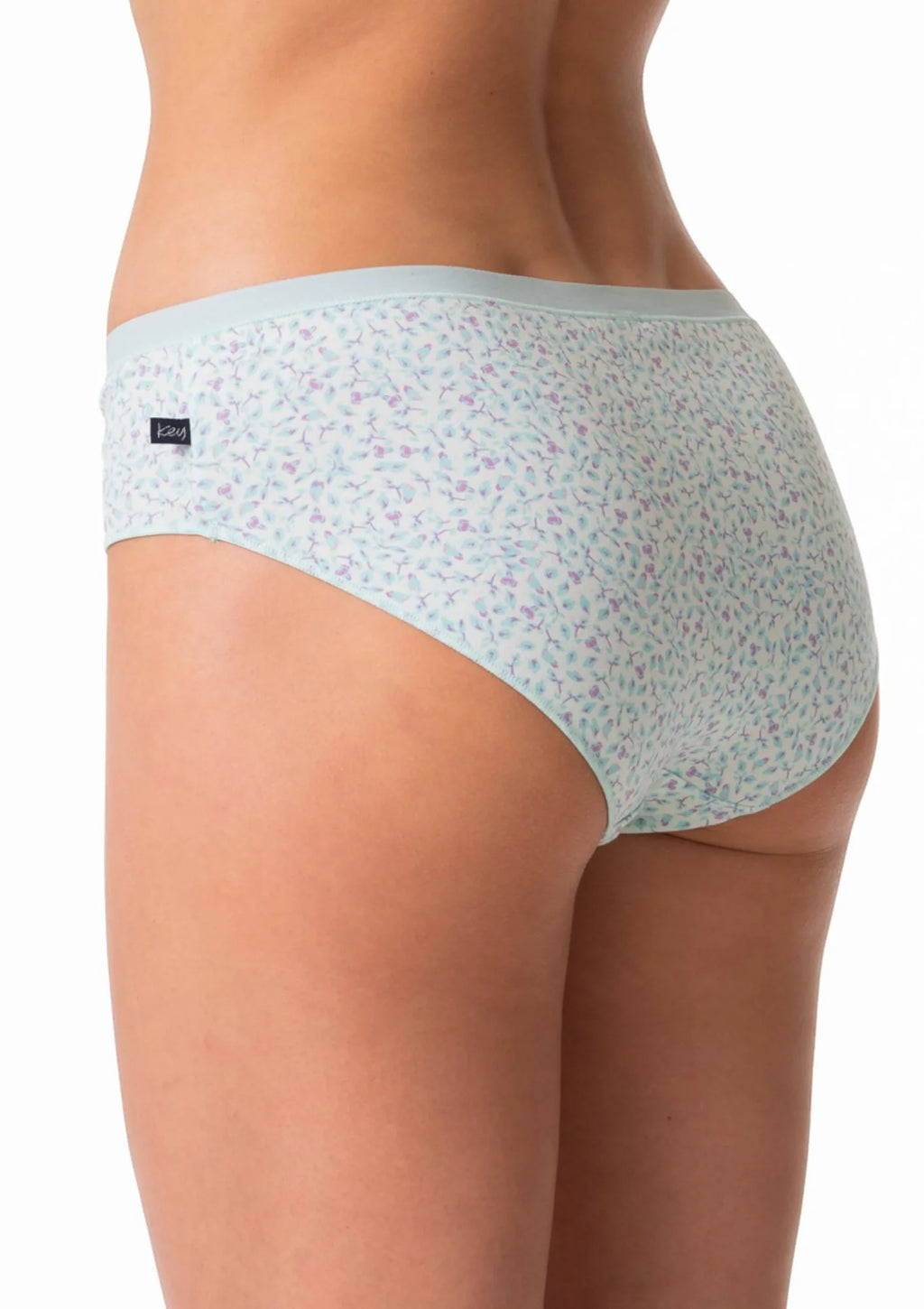 Figi damskie bawełniane (2 pack) o niskim kroju mini bikini gładkie i kolorowe LPN 506 Key