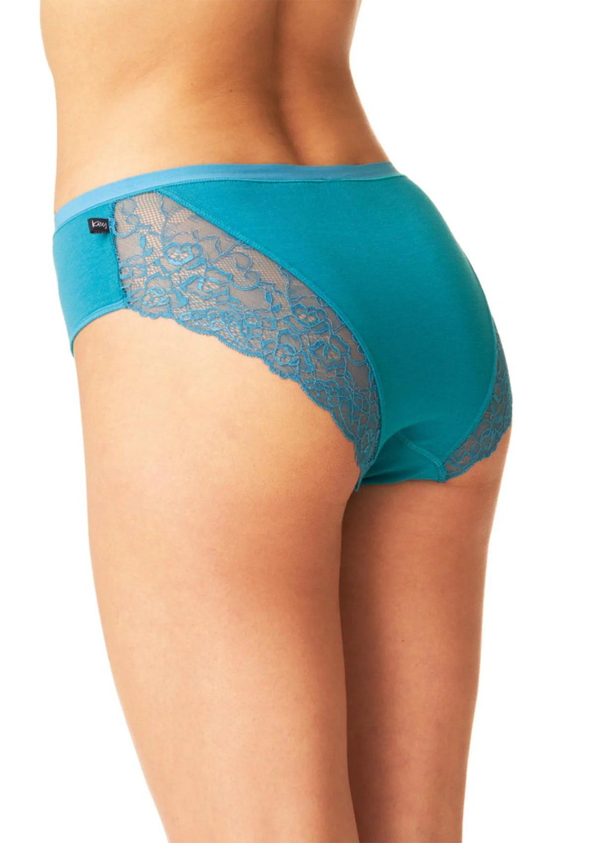 Figi damskie bawełniane (2 pack) w intensywnym turkusowym kolorze LPC 972 Key