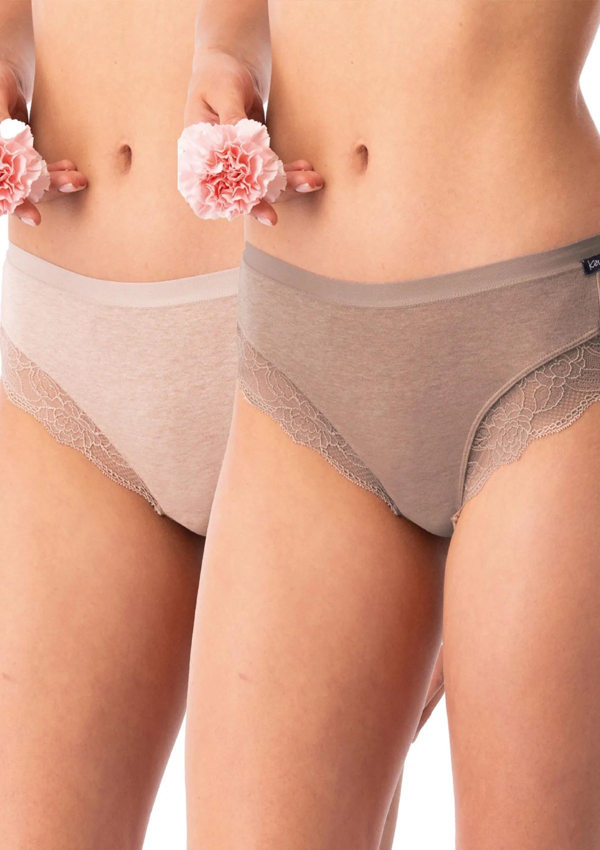 Figi damskie bawełniane (2 pack) w kolorach ziemi LPC 200 Key