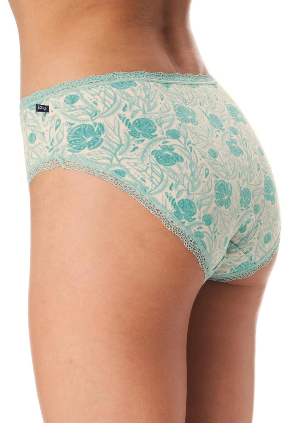 Figi damskie bawełniane (2 pack) w kwiaty LPC 989