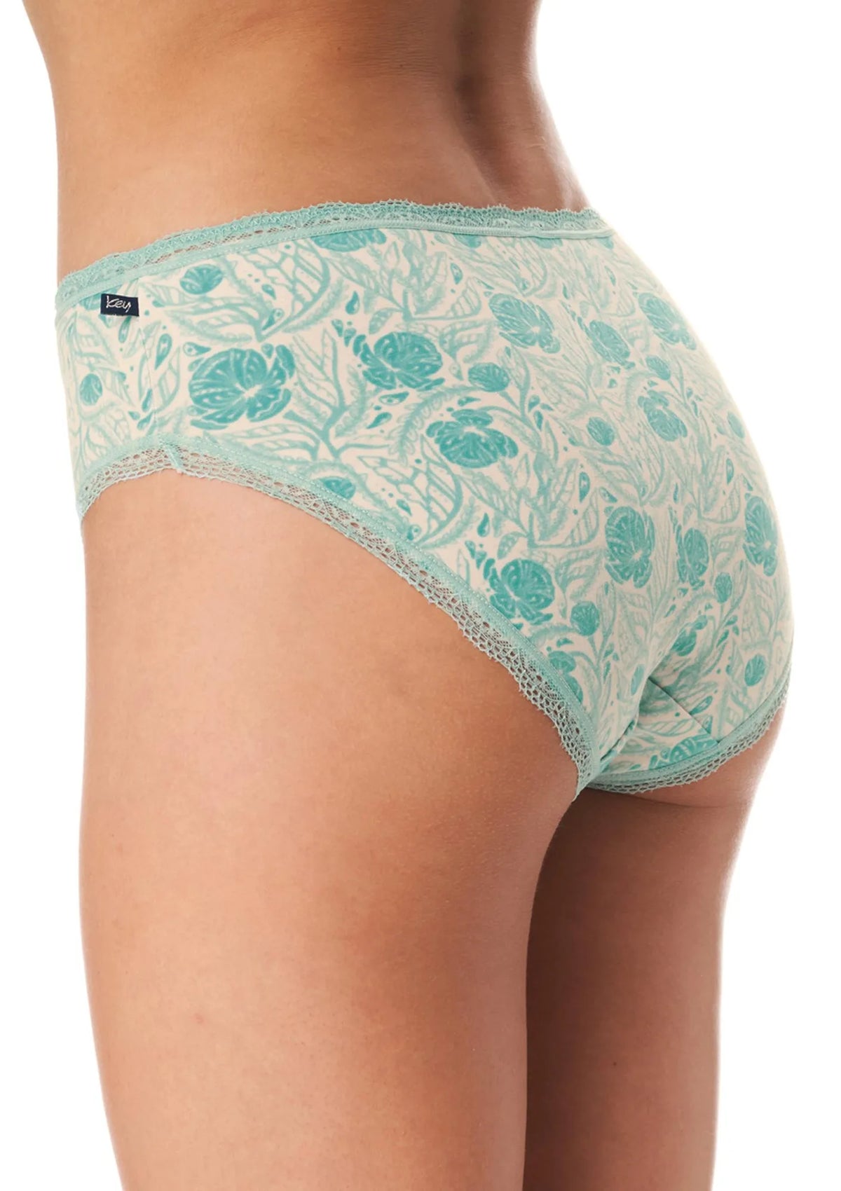 Figi damskie bawełniane (2 pack) w kwiaty LPC 989