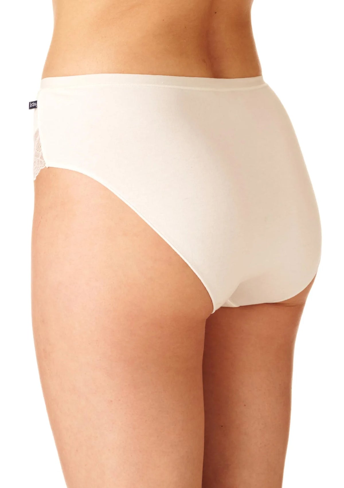 Figi damskie bawełniane (2 pack) z koronką na przodzie LPC 734