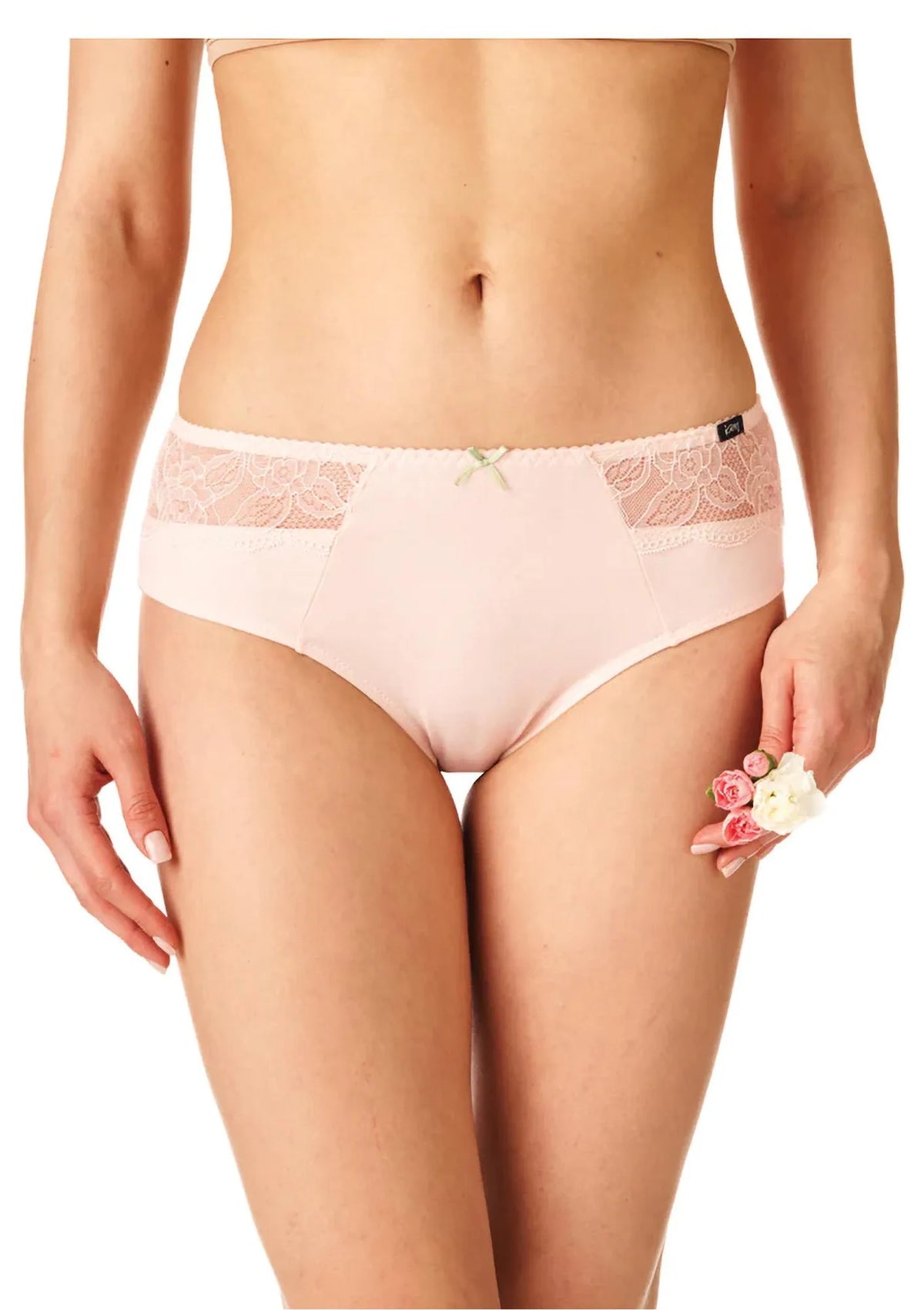 Figi damskie bawełniane (2 pack) z koronkowym wykończeniem LPC 630 Key