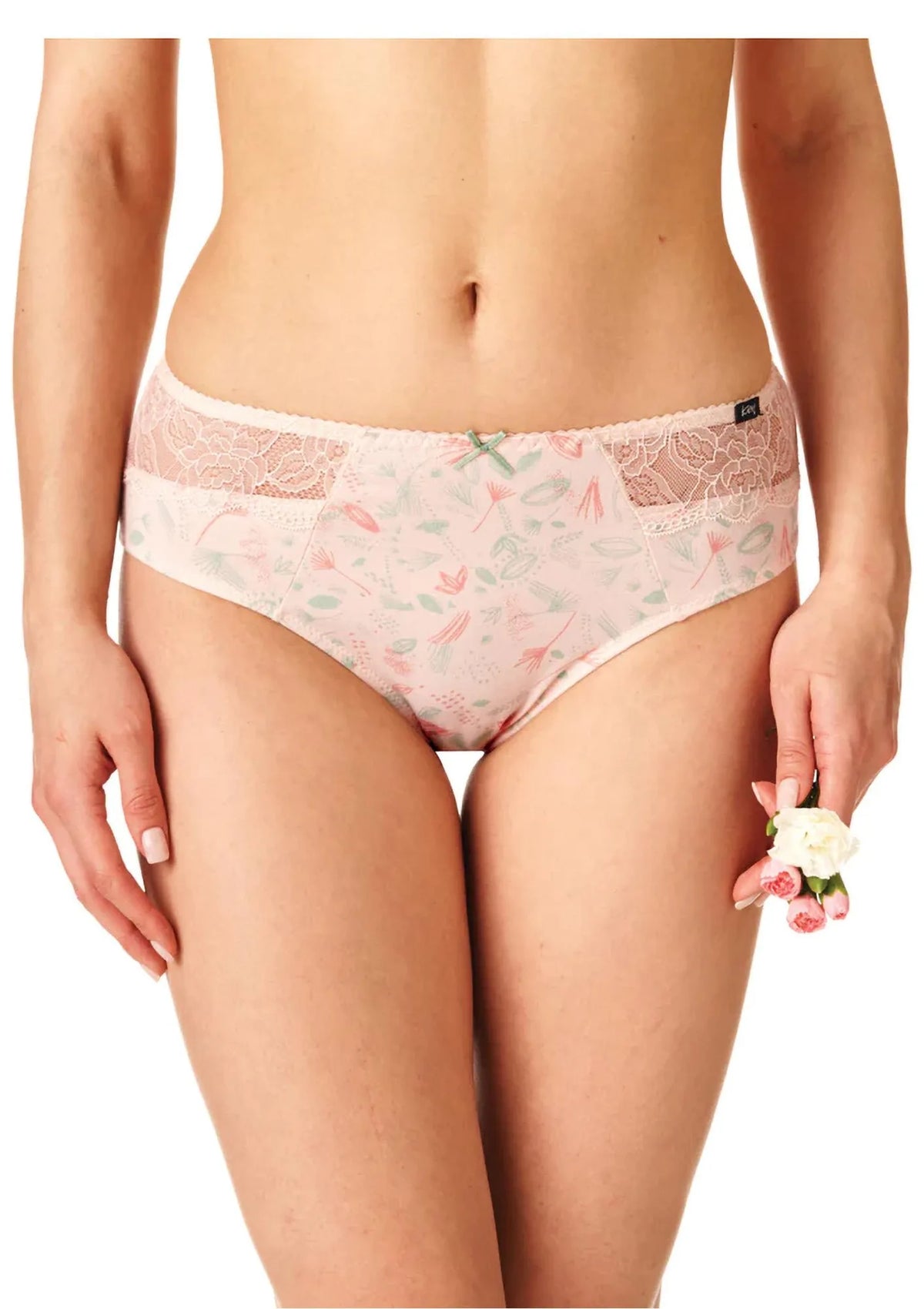 Figi damskie bawełniane (2 pack) z koronkowym wykończeniem LPC 630 Key