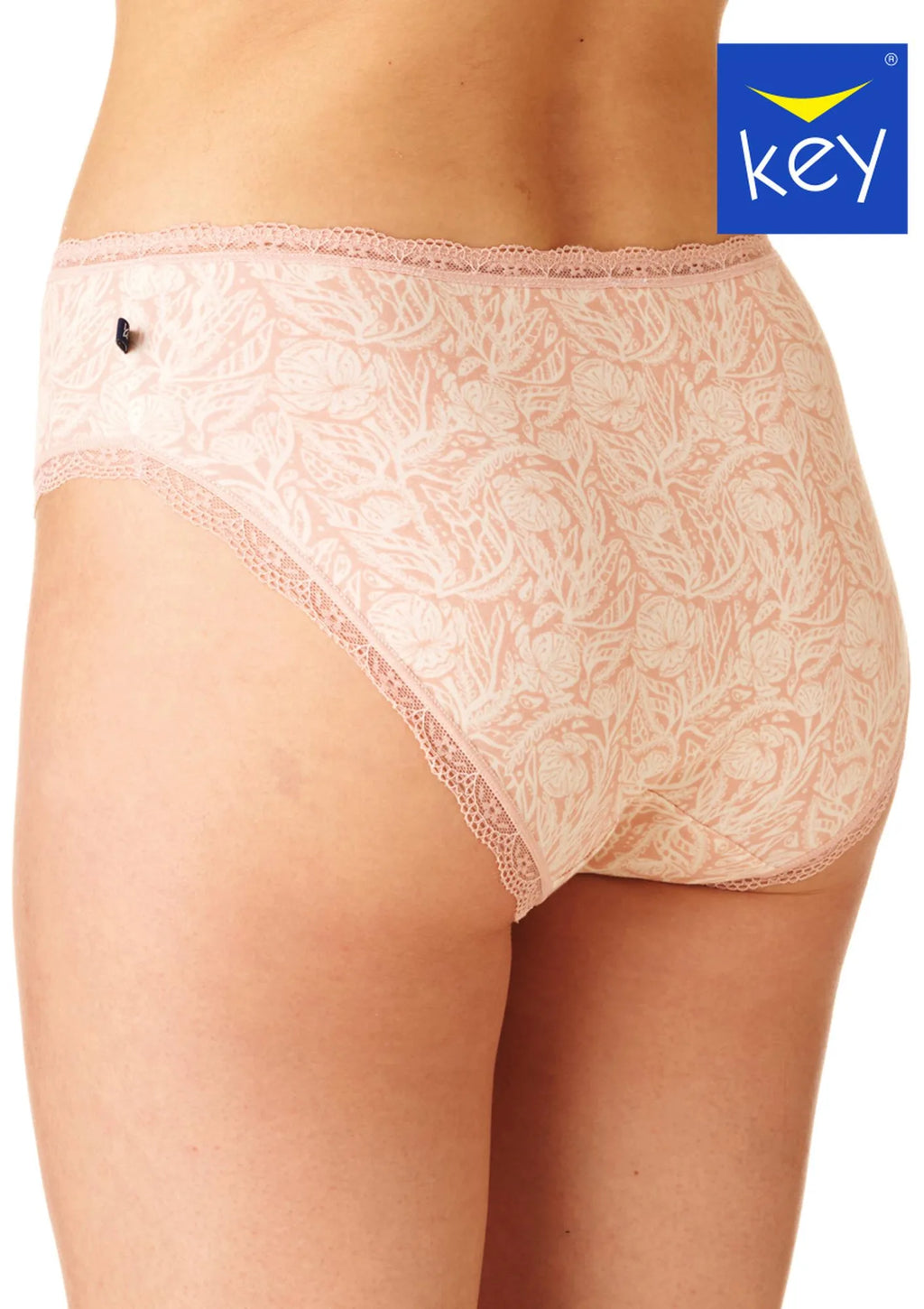 Figi damskie bawełniane (2 pack) z motywem roślinnym LPC 671