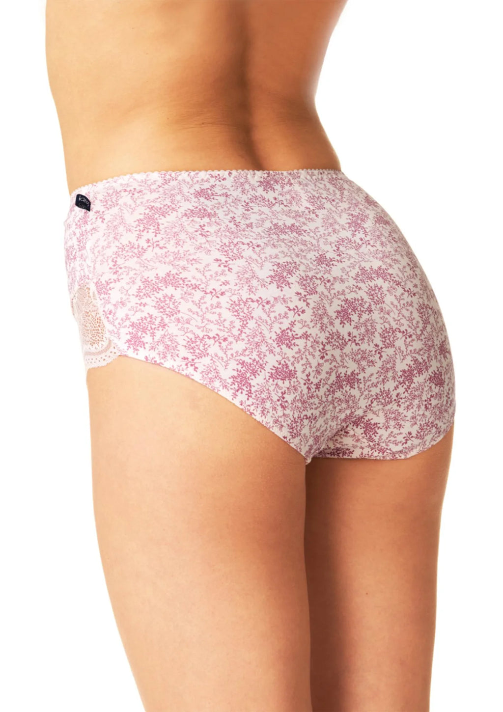Figi damskie bawełniane (2 pack) z wysokim stanem w kobiecej kolorystyce LPF 934 Key