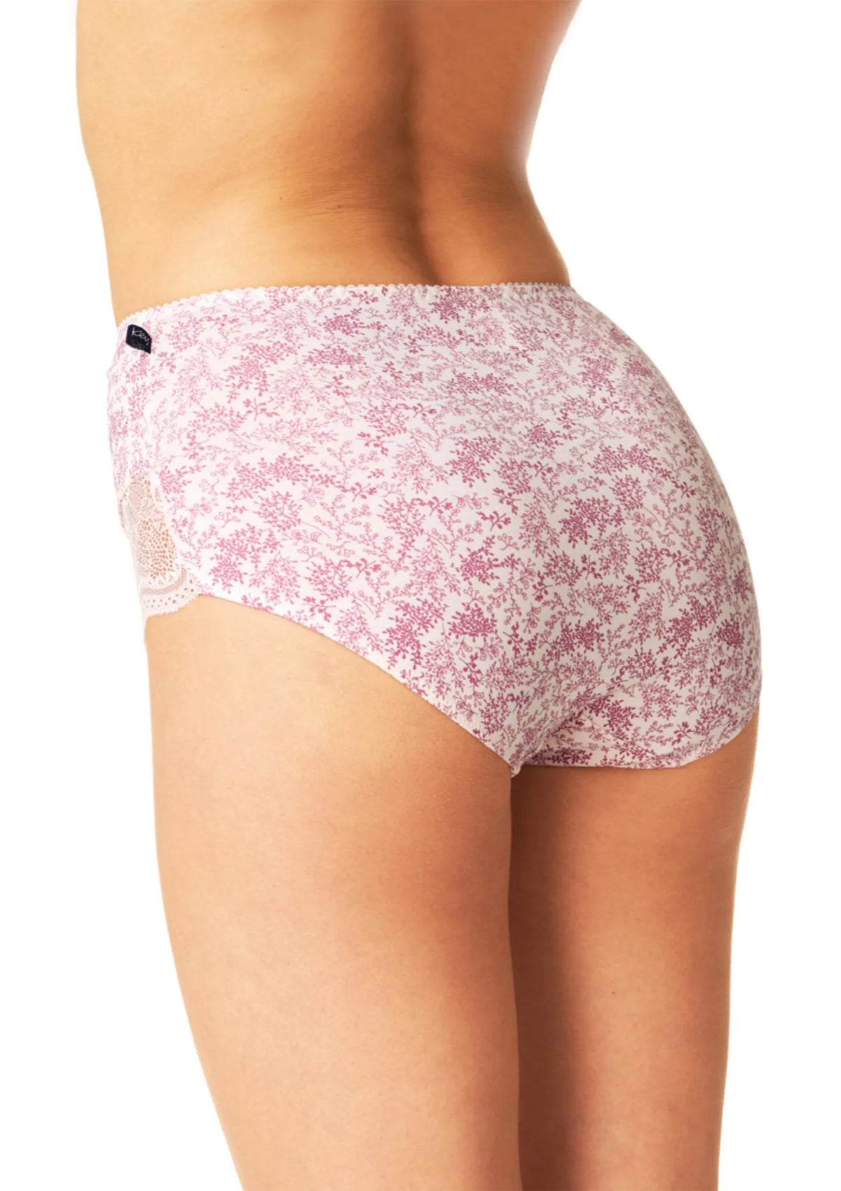Figi damskie bawełniane (2 pack) z wysokim stanem w kobiecej kolorystyce LPF 934 Key