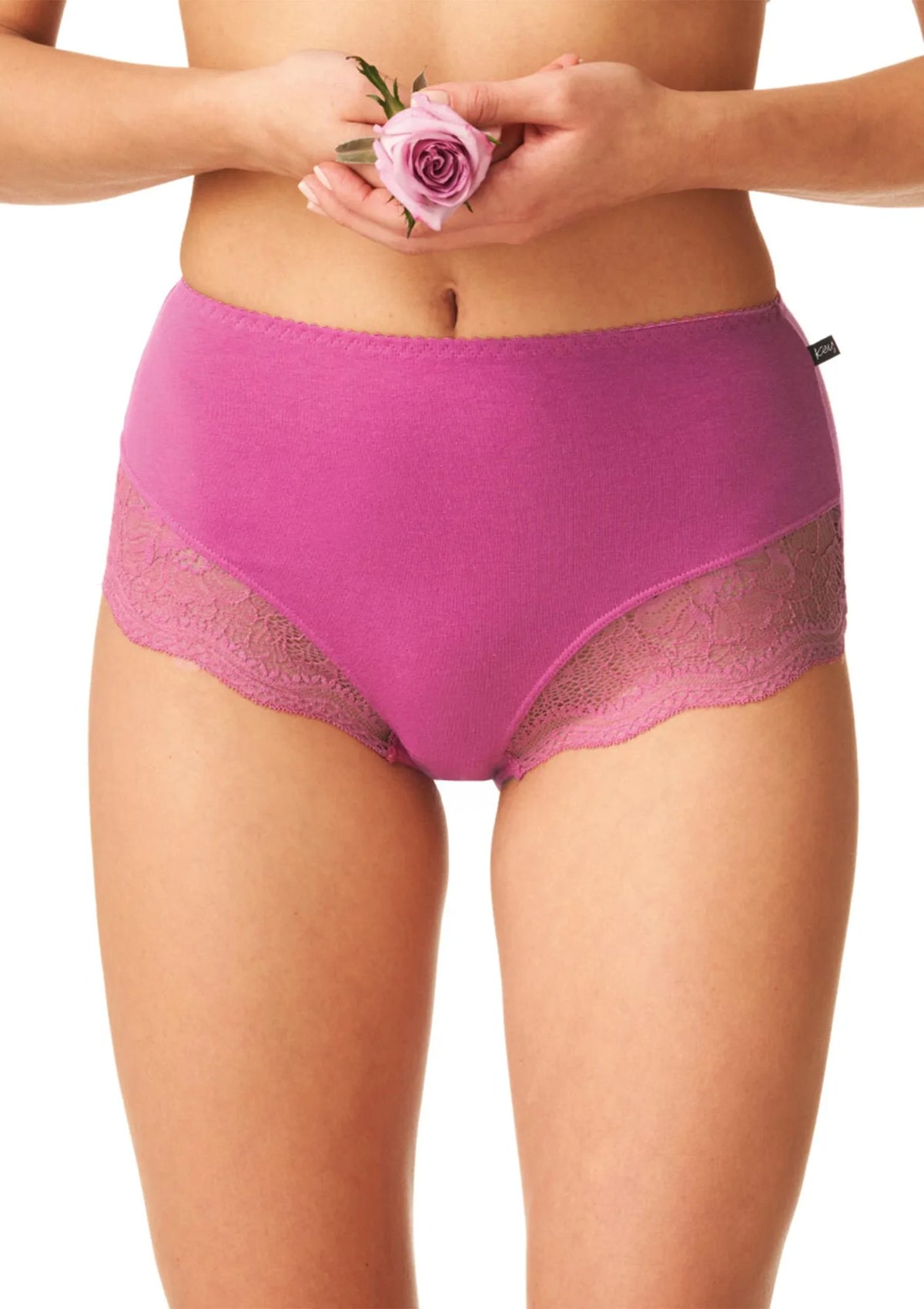 Figi damskie bawełniane (2 pack) z wysokim stanem w kobiecej kolorystyce LPF 934 Key