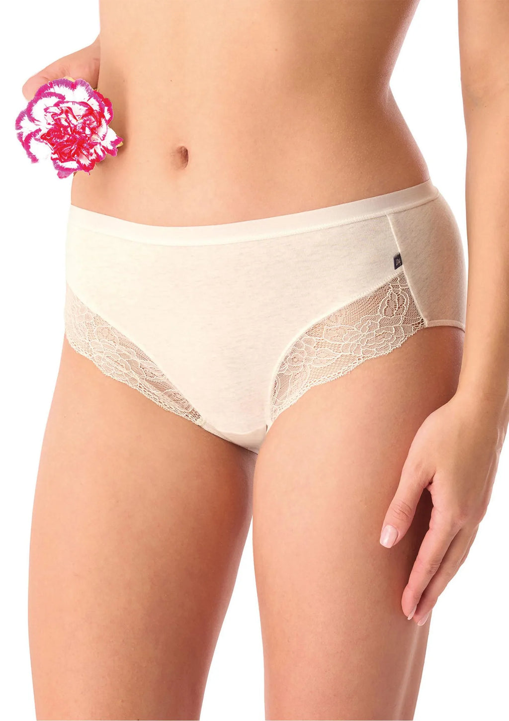Figi damskie bawełniane (2pack) klasyczne z koronką LPC 540 Key