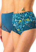 Figi damskie bawełniane (2pack) maxi z wysokim stanem LPF 577 Key
