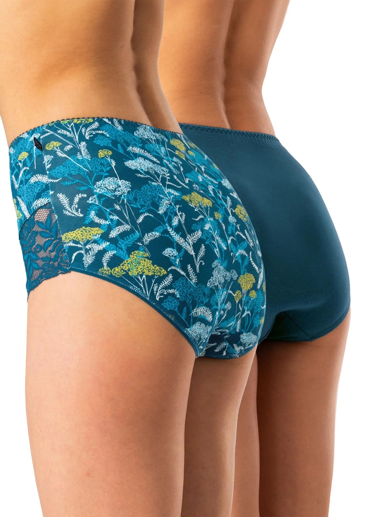Figi damskie bawełniane (2pack) maxi z wysokim stanem LPF 577 Key