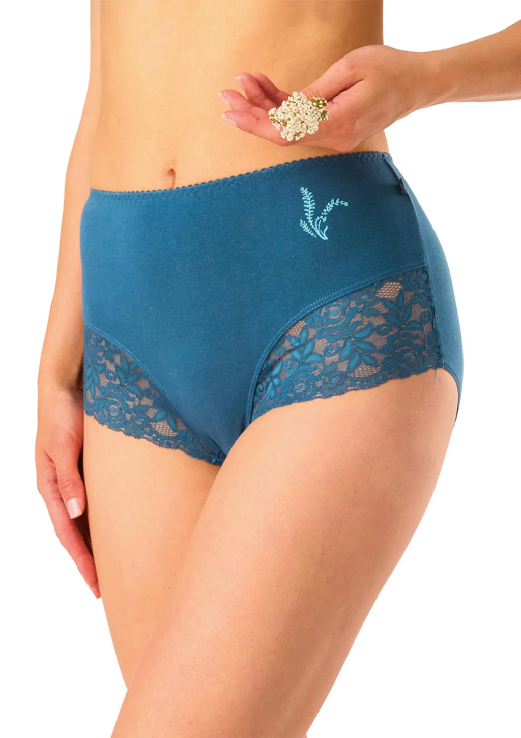 Figi damskie bawełniane (2pack) maxi z wysokim stanem LPF 577 Key