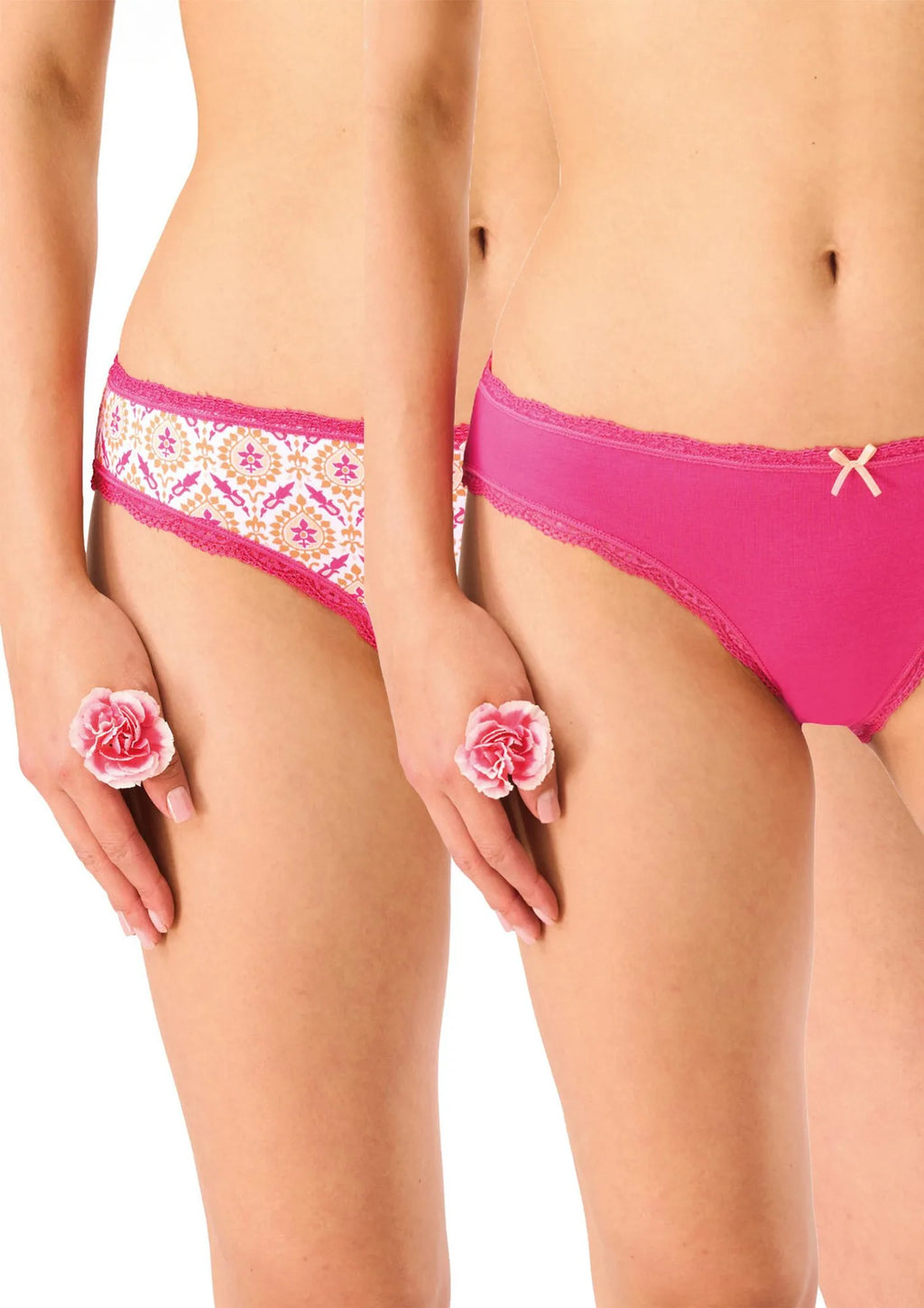 Figi damskie bawełniane (2pack) mini bikini LPR 500 Key